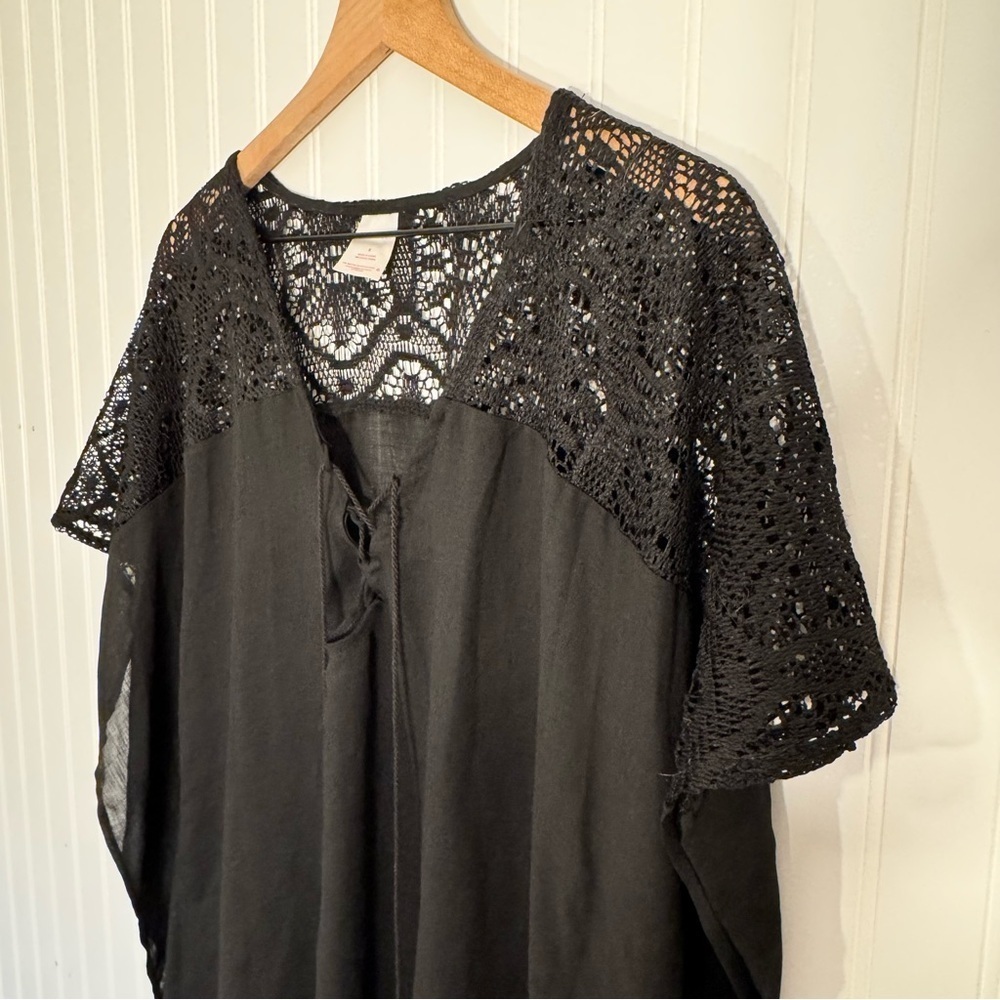 Merona Women’s Black Lace Swimsuit Cover-Up Size Small - Picture 3 of 11